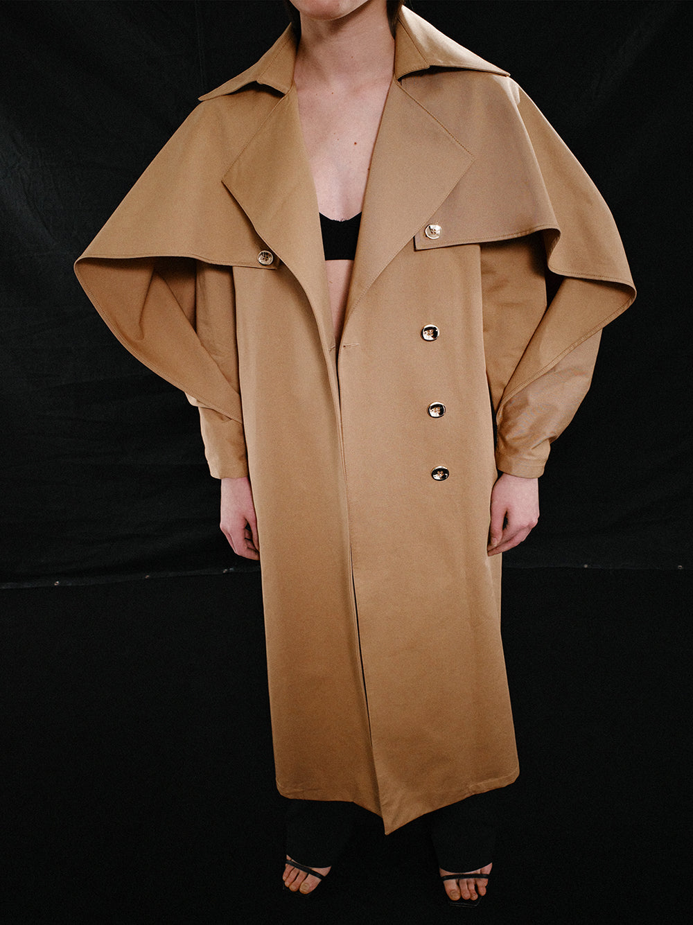 Organic Cotton Camel Trenchcoat