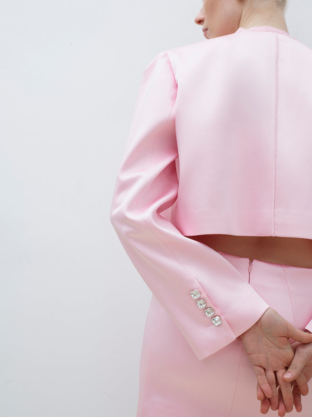 Cropped Satin Jacket