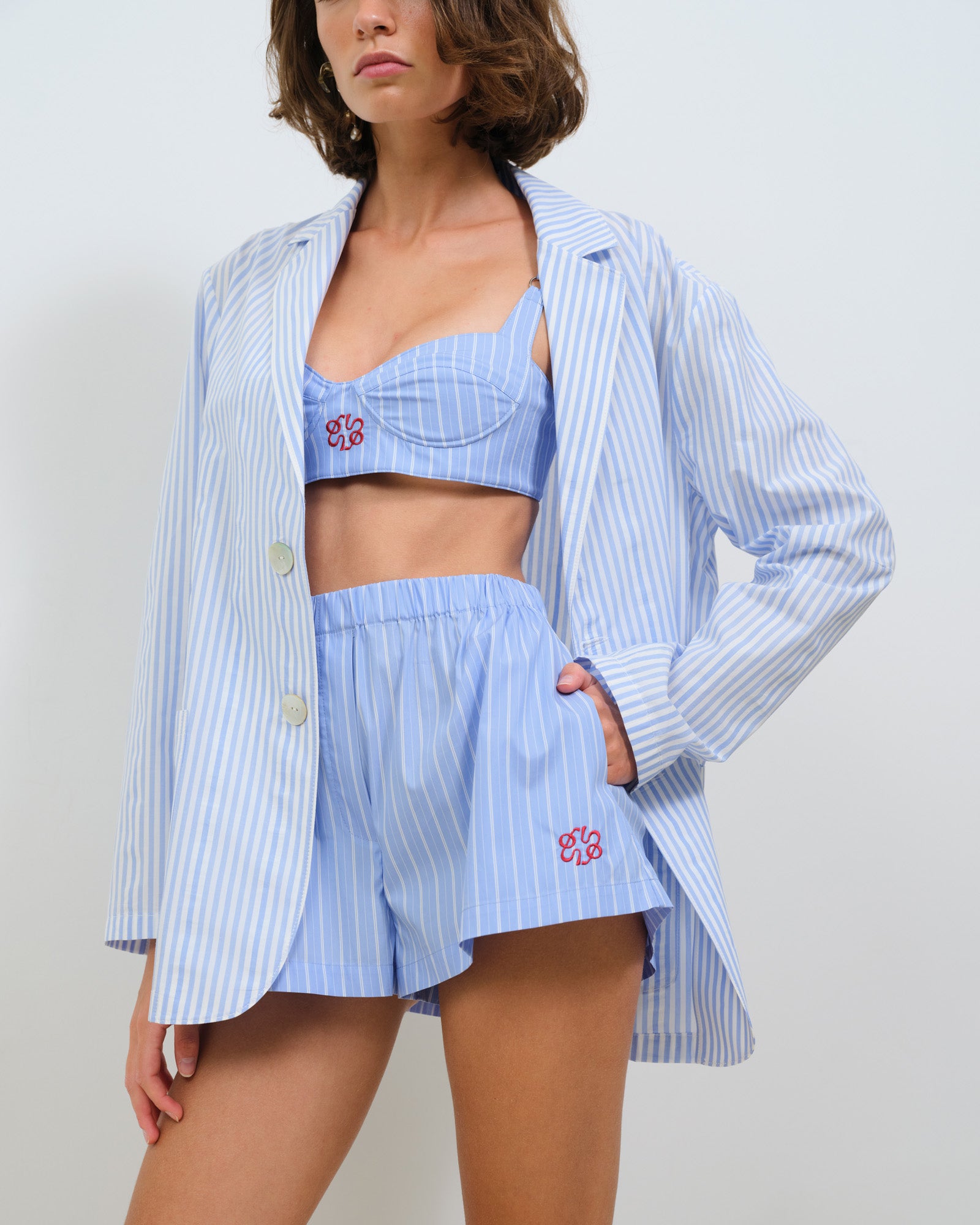 POPLIN SEERSUCKER JACKET