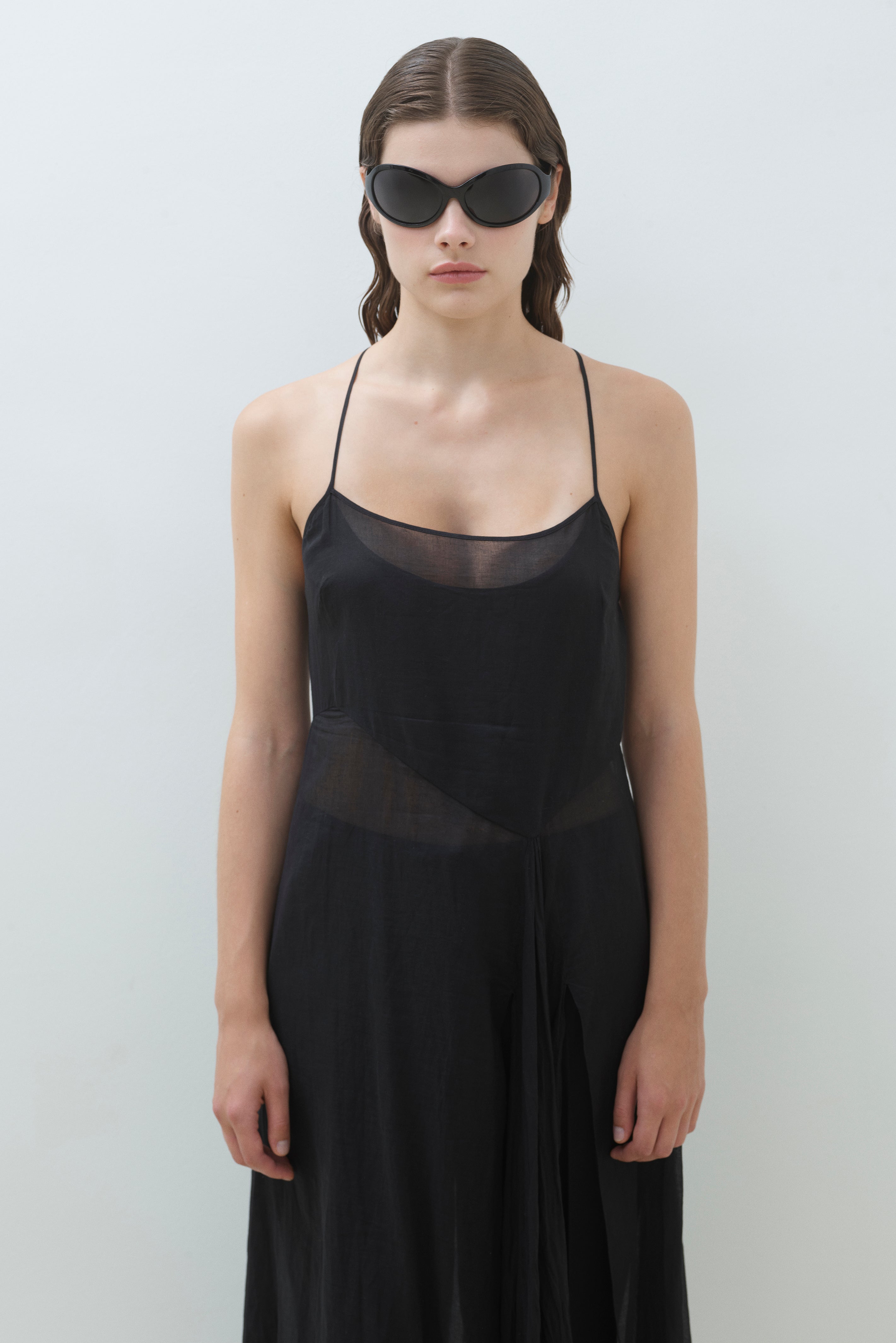 ASYMMETRICAL CHIFFON TUNIC
