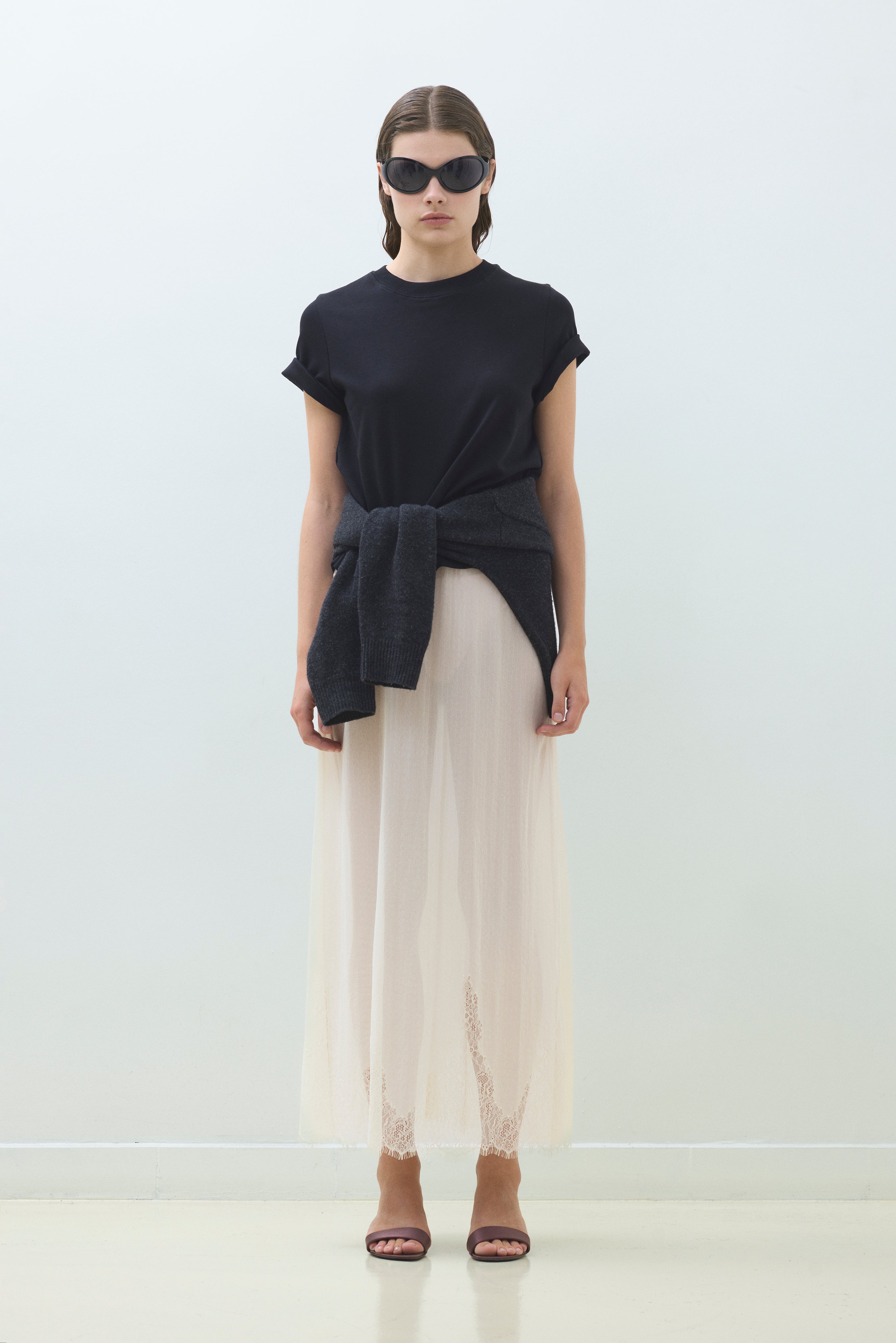 LACE MIDI SKIRT