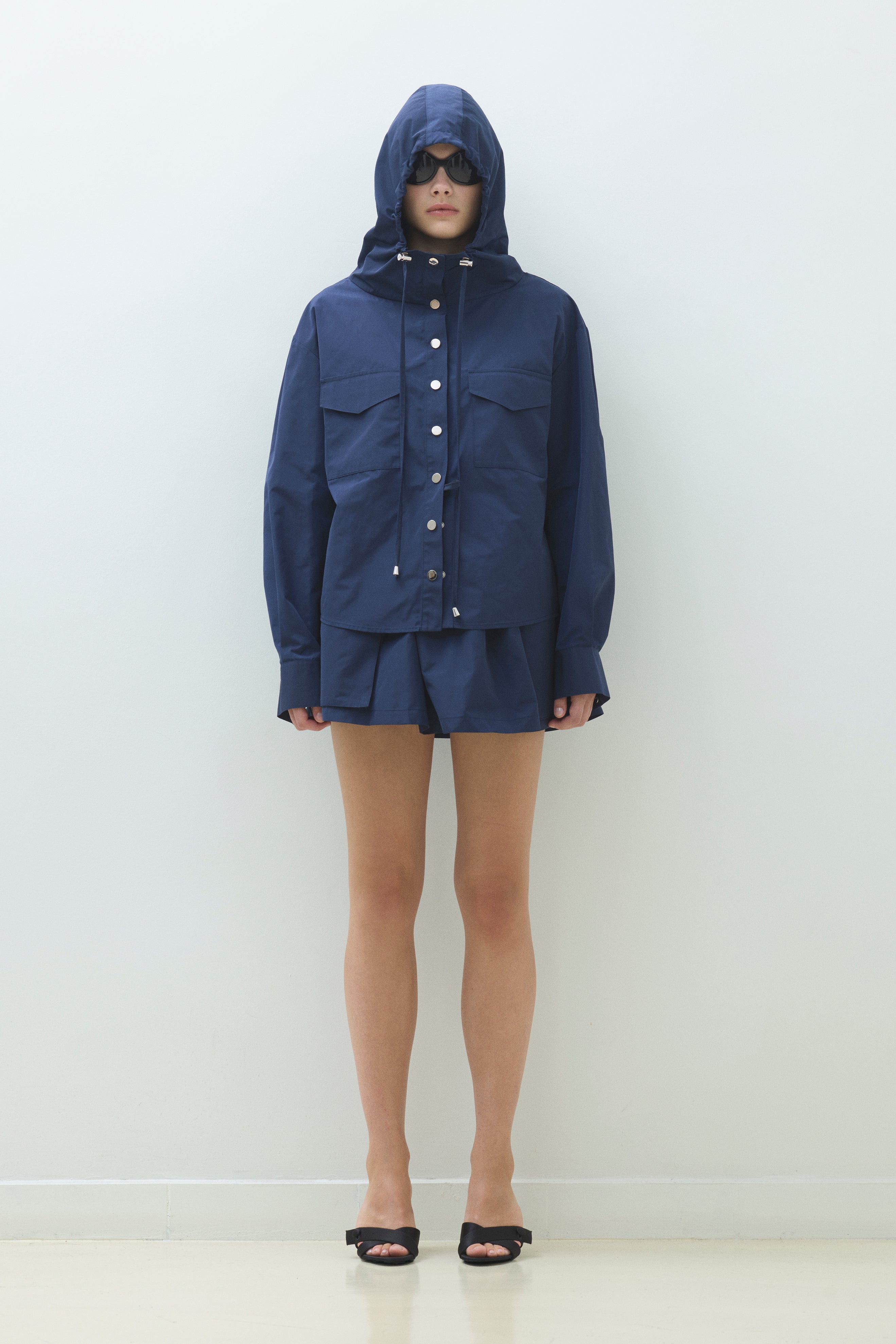 WATERPROOF SHIRT JACKET WITH HOODIE