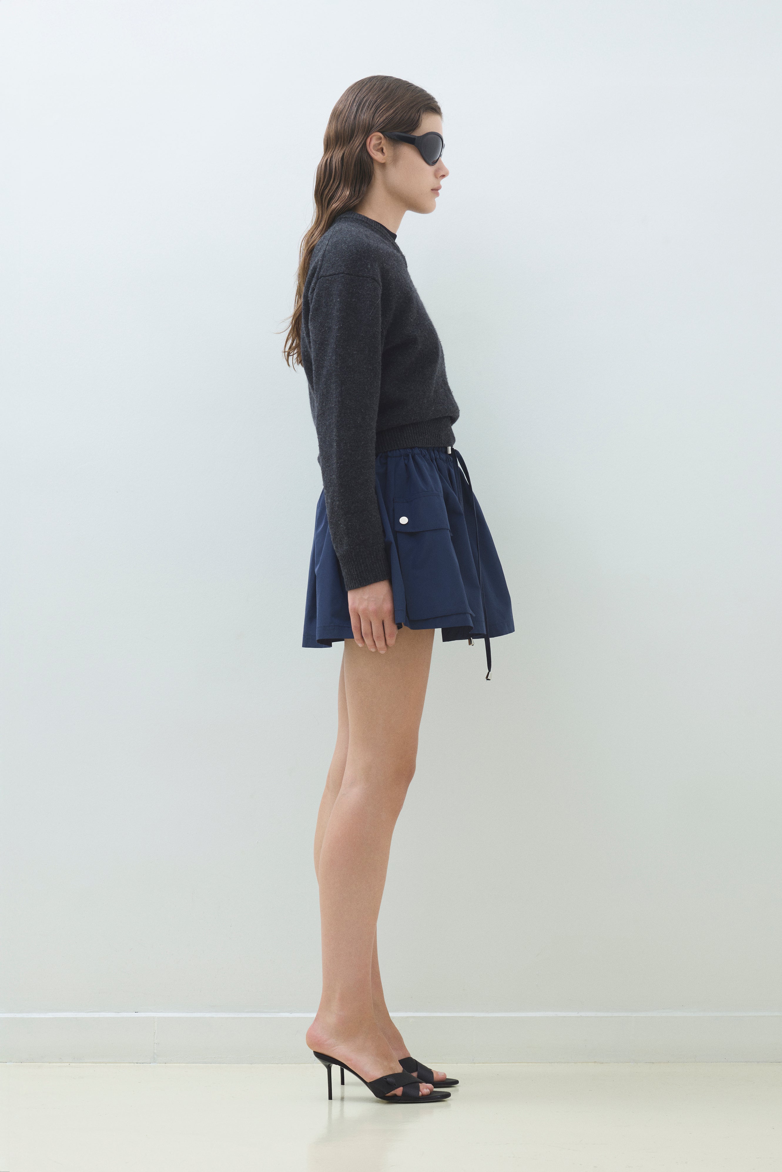 MINI SKIRT WITH ELASTIC WAISTBAND AND SIDE POCKETS