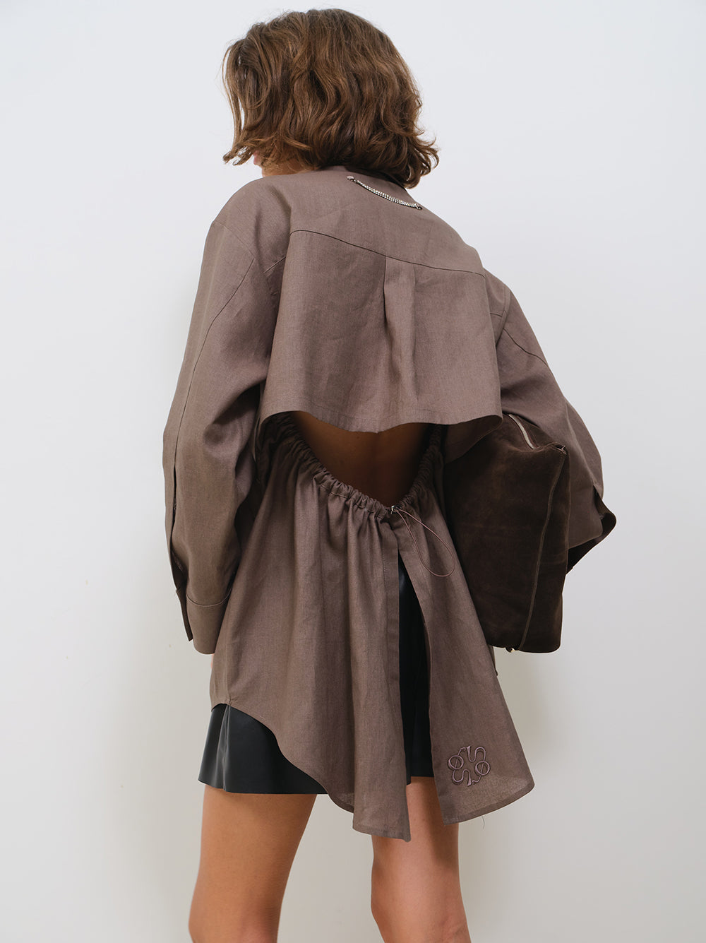 LINEN SHIRT WITH BACK DETAIL