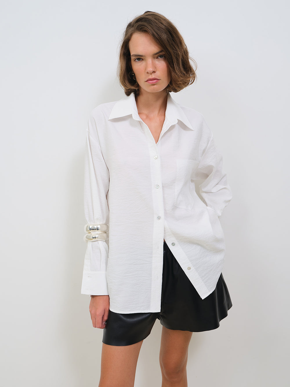 COTTON SHIRT WITH BACK DETAIL