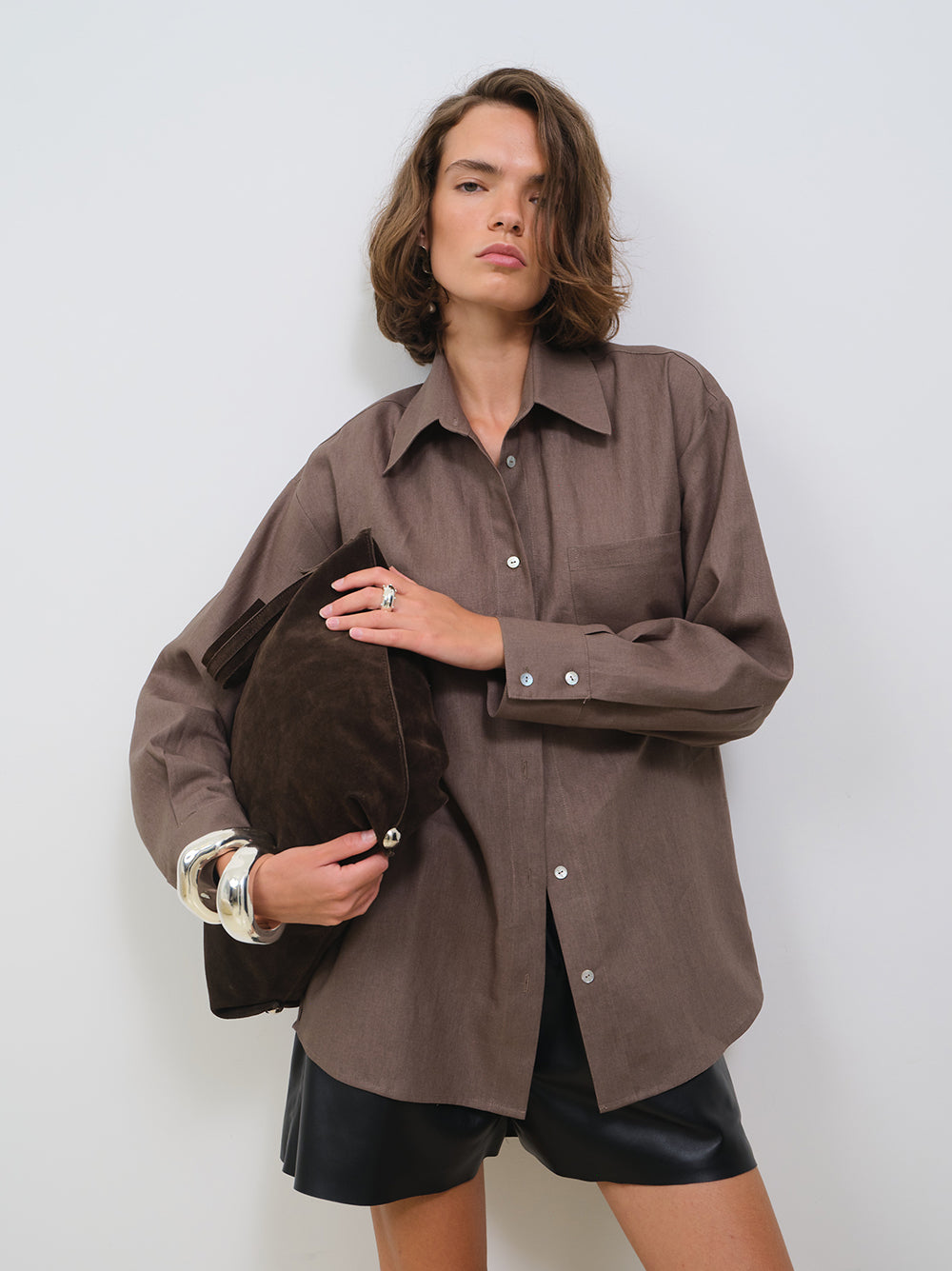 LINEN SHIRT WITH BACK DETAIL