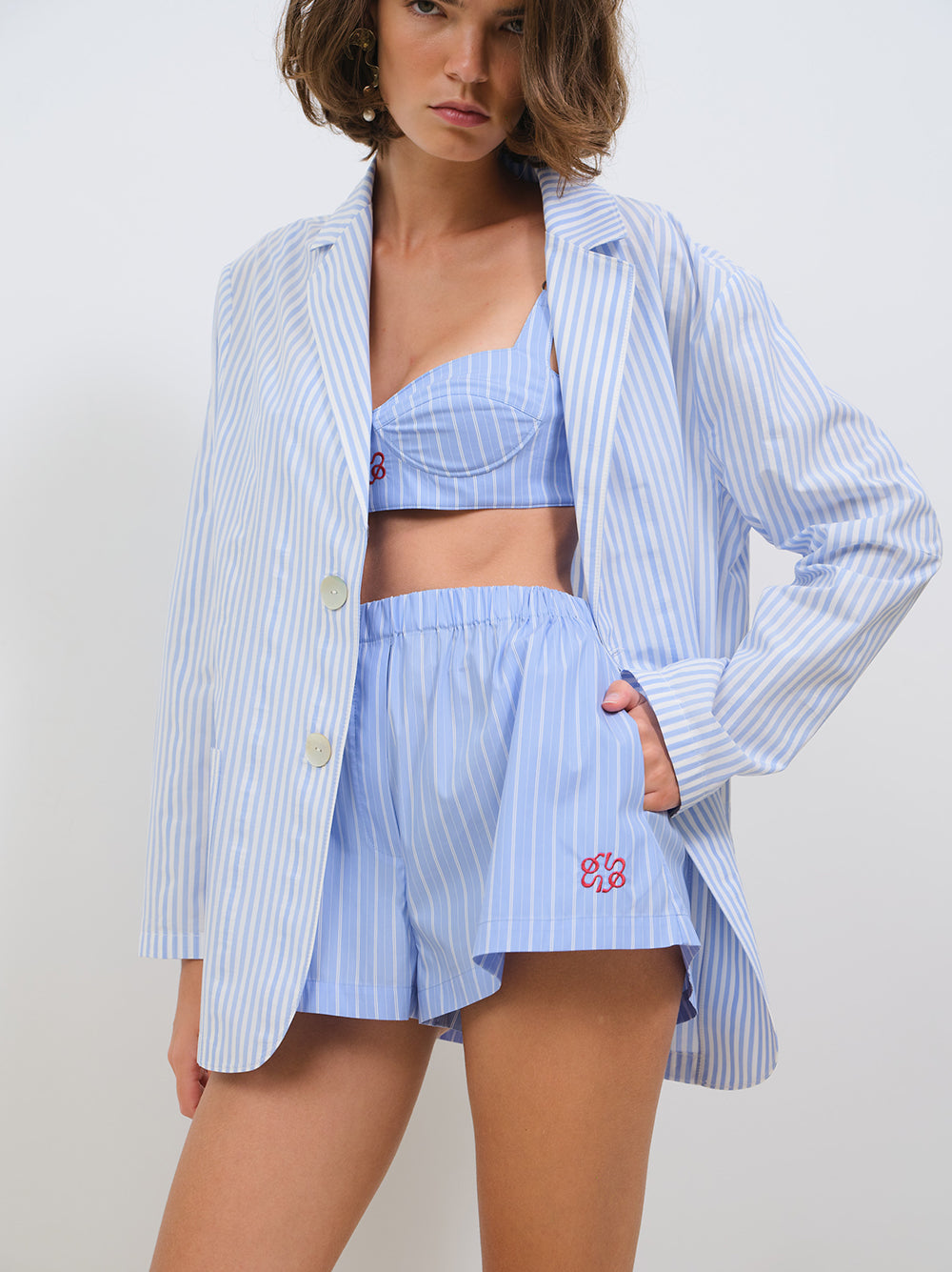 STRİPED POPLIN BRALETTE