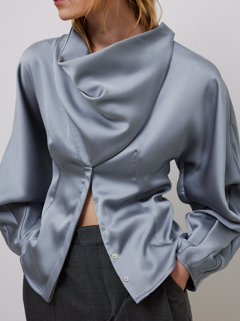 DRAPED BLOUSE