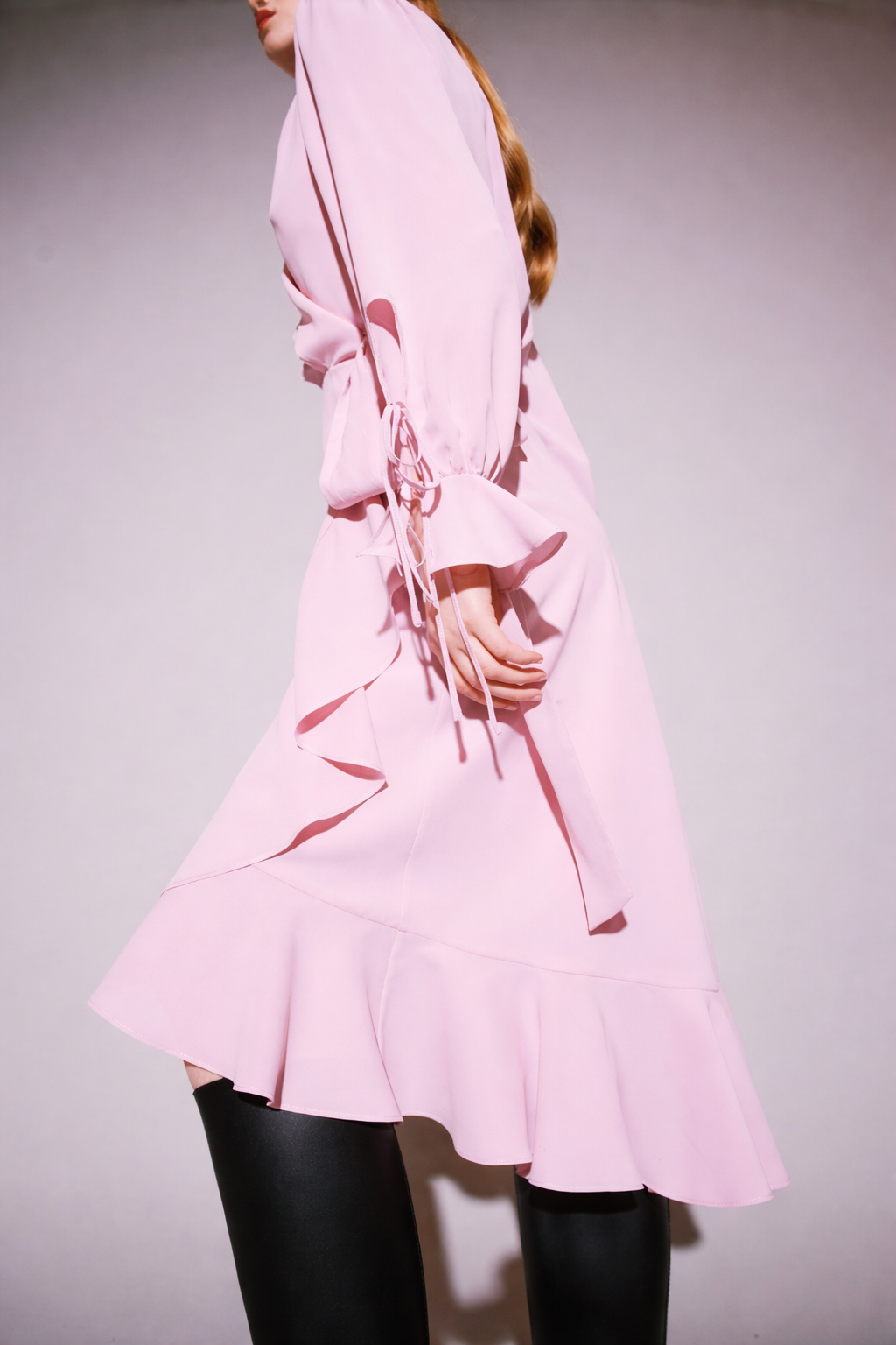 Lilac Wrap Midi Dress
