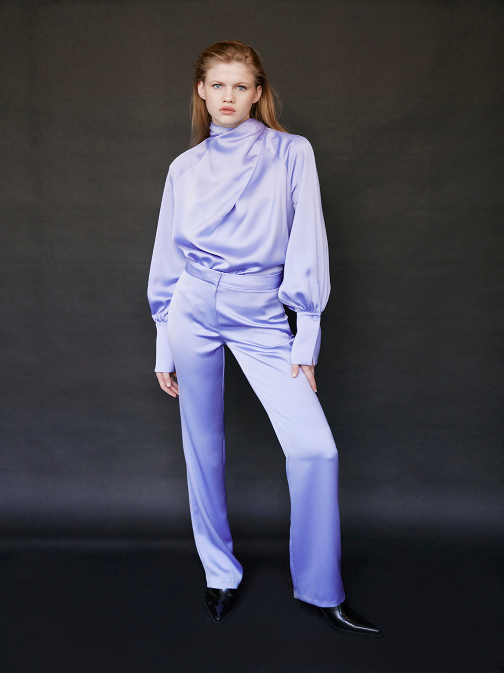 Satin Asymmetrical Blouse