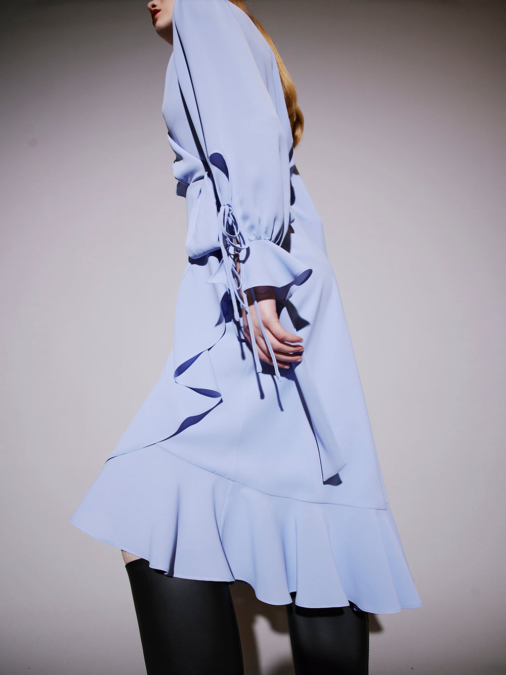 Lilac Wrap Midi Dress