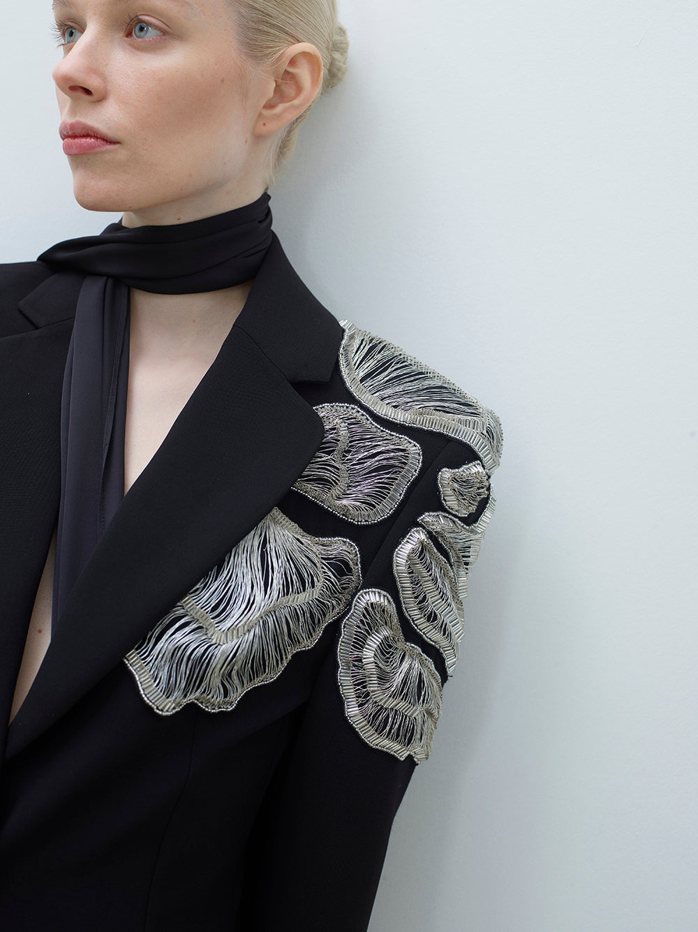 Jacket with hand embroidery