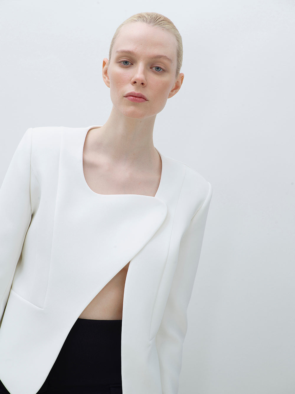Asymmetrical cropped jacket