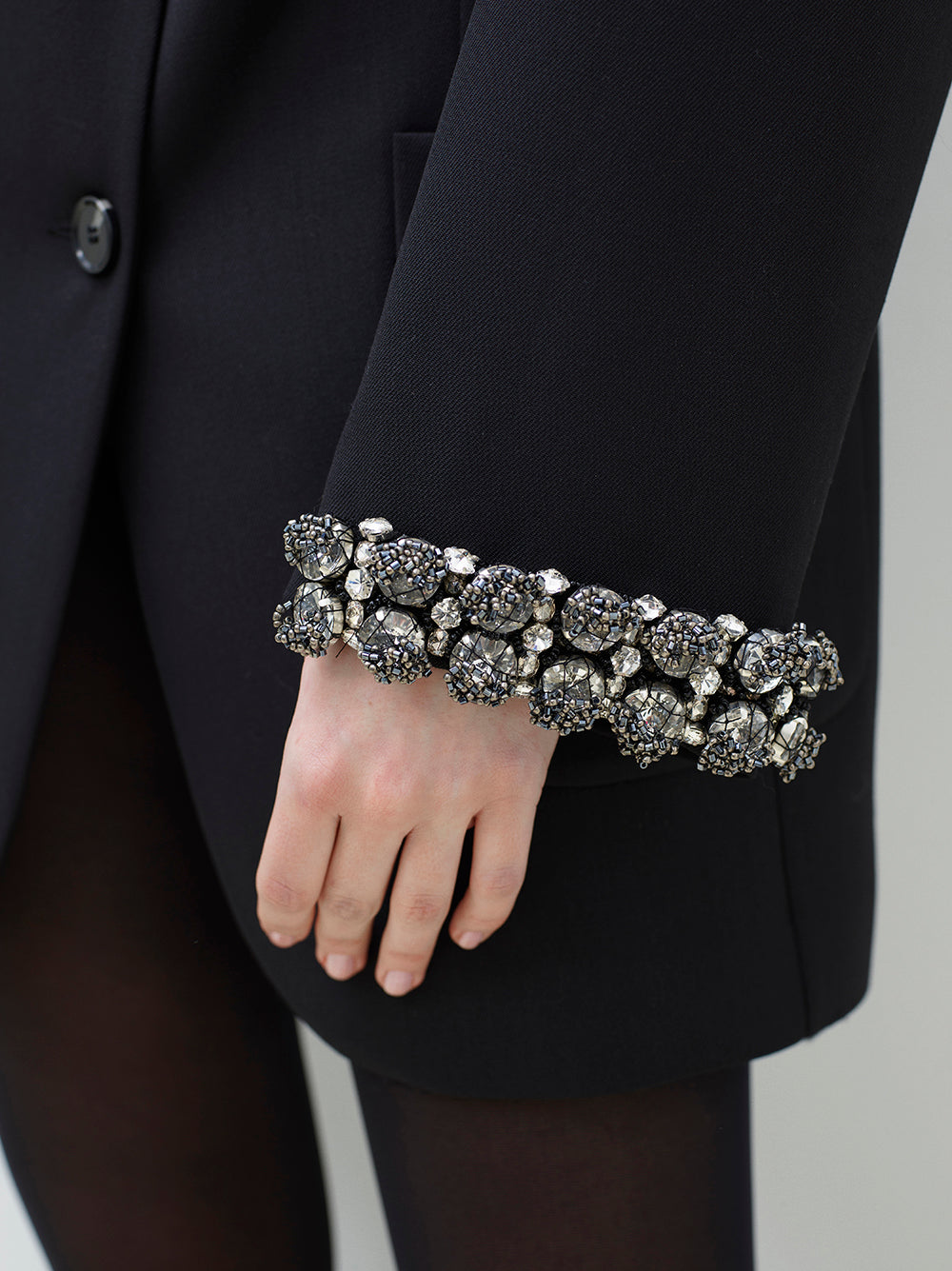 Hand-Embroidered Longline Jacket