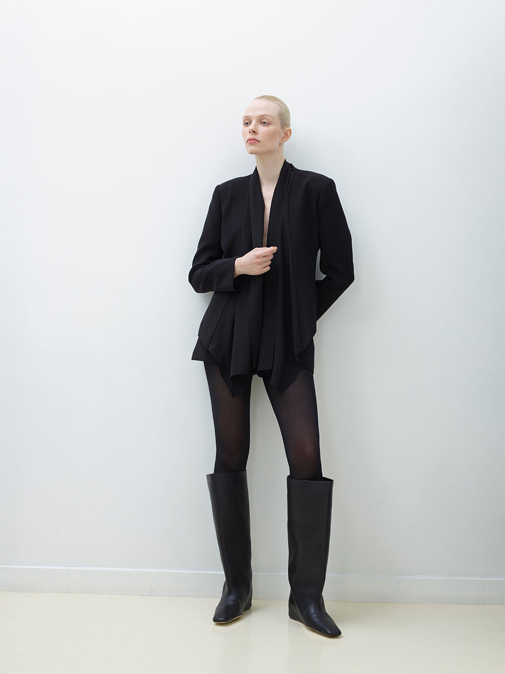 Jacket with silk scarf