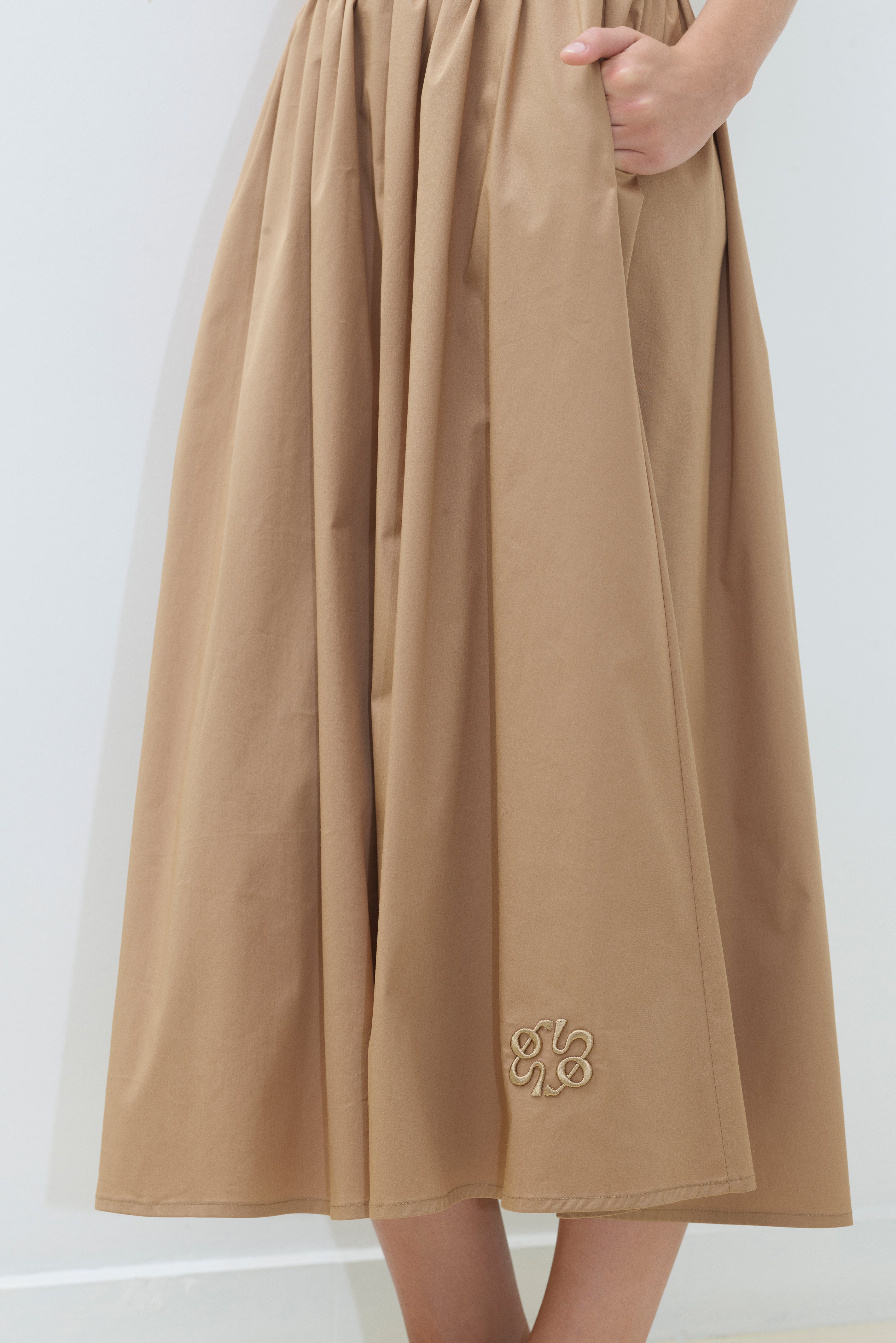 COTTON MIDI SKIRT
