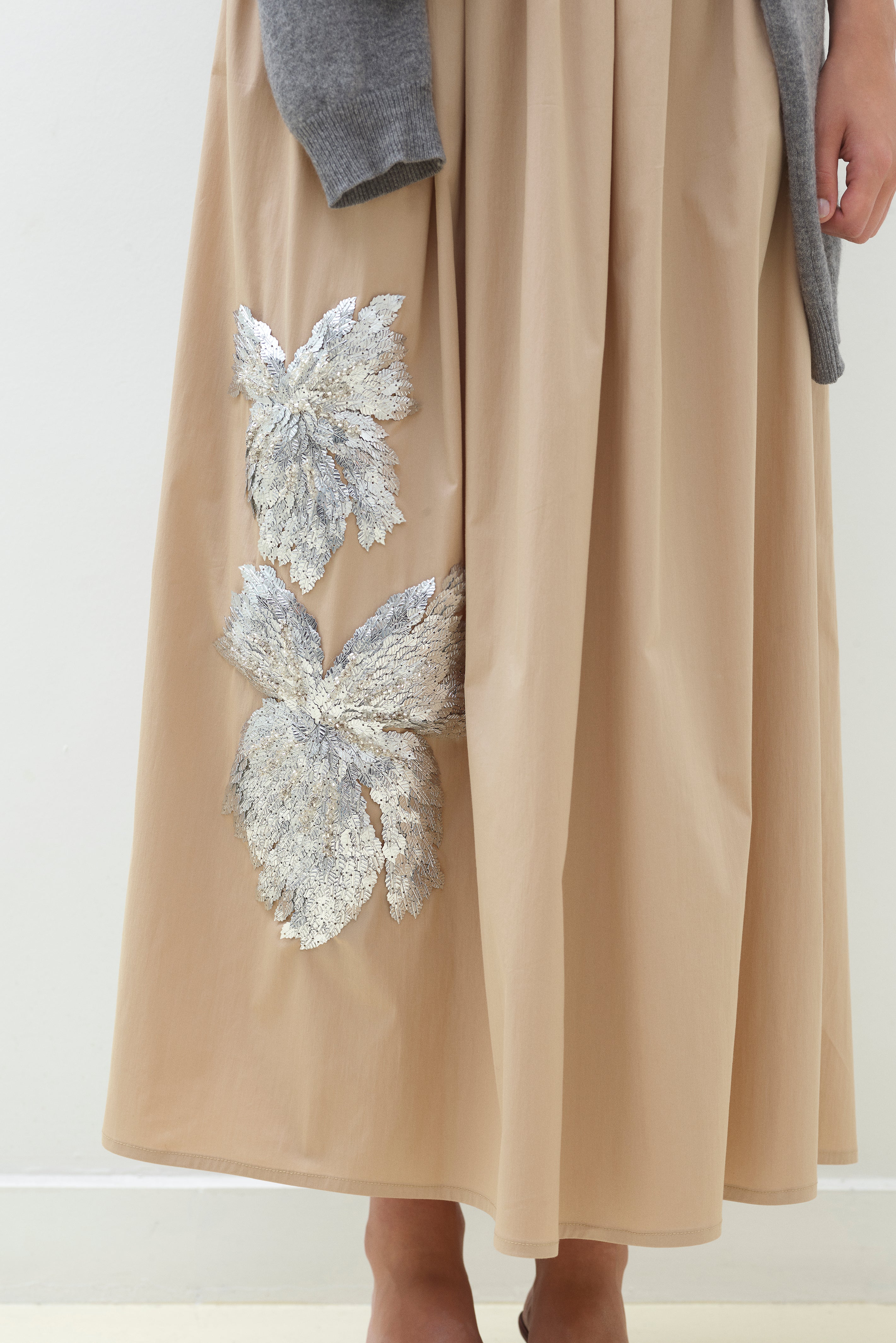 COTTON DRESS WITH HAND EMBROIDERIES