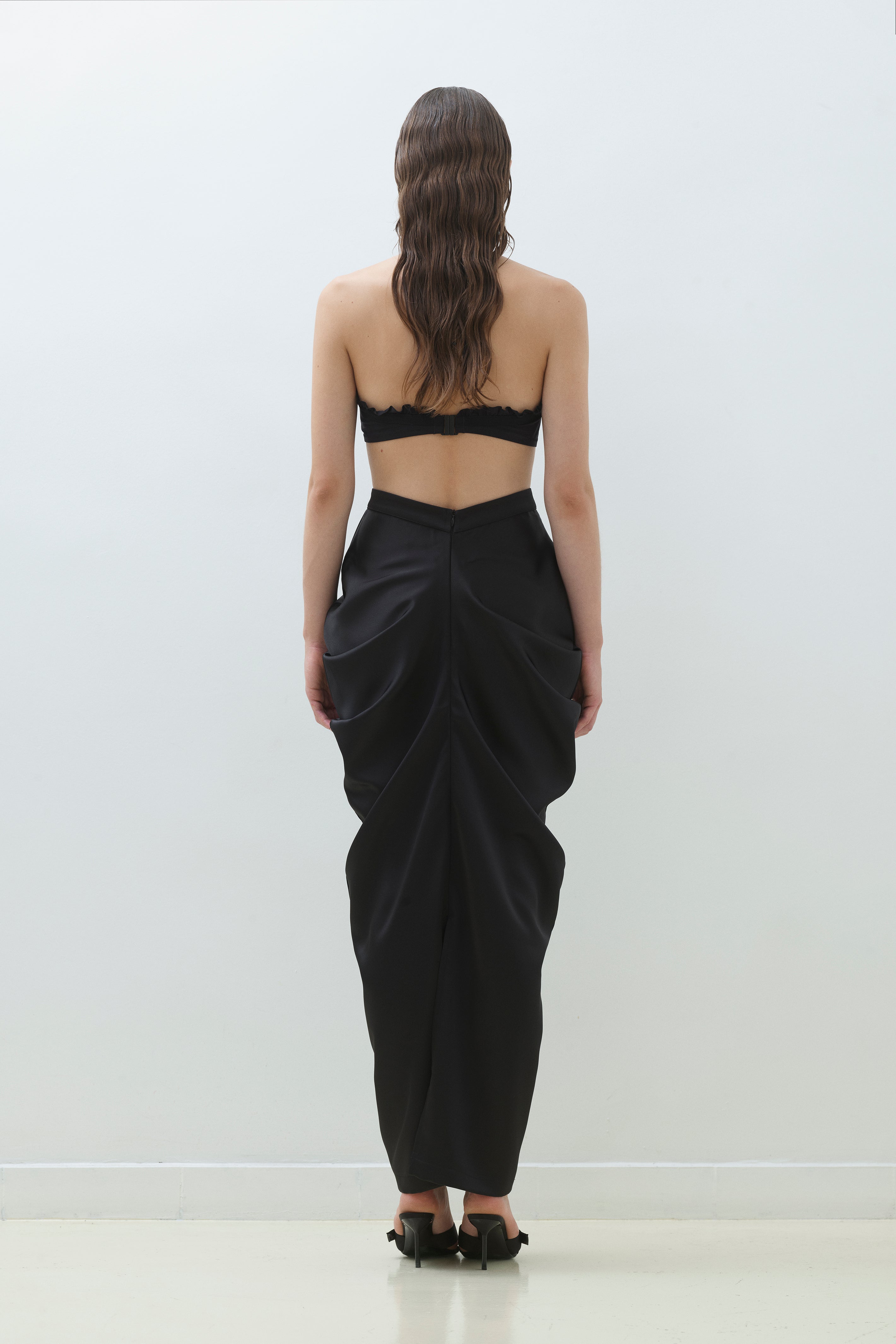 RUFFLED ELASTIC BUSTIER