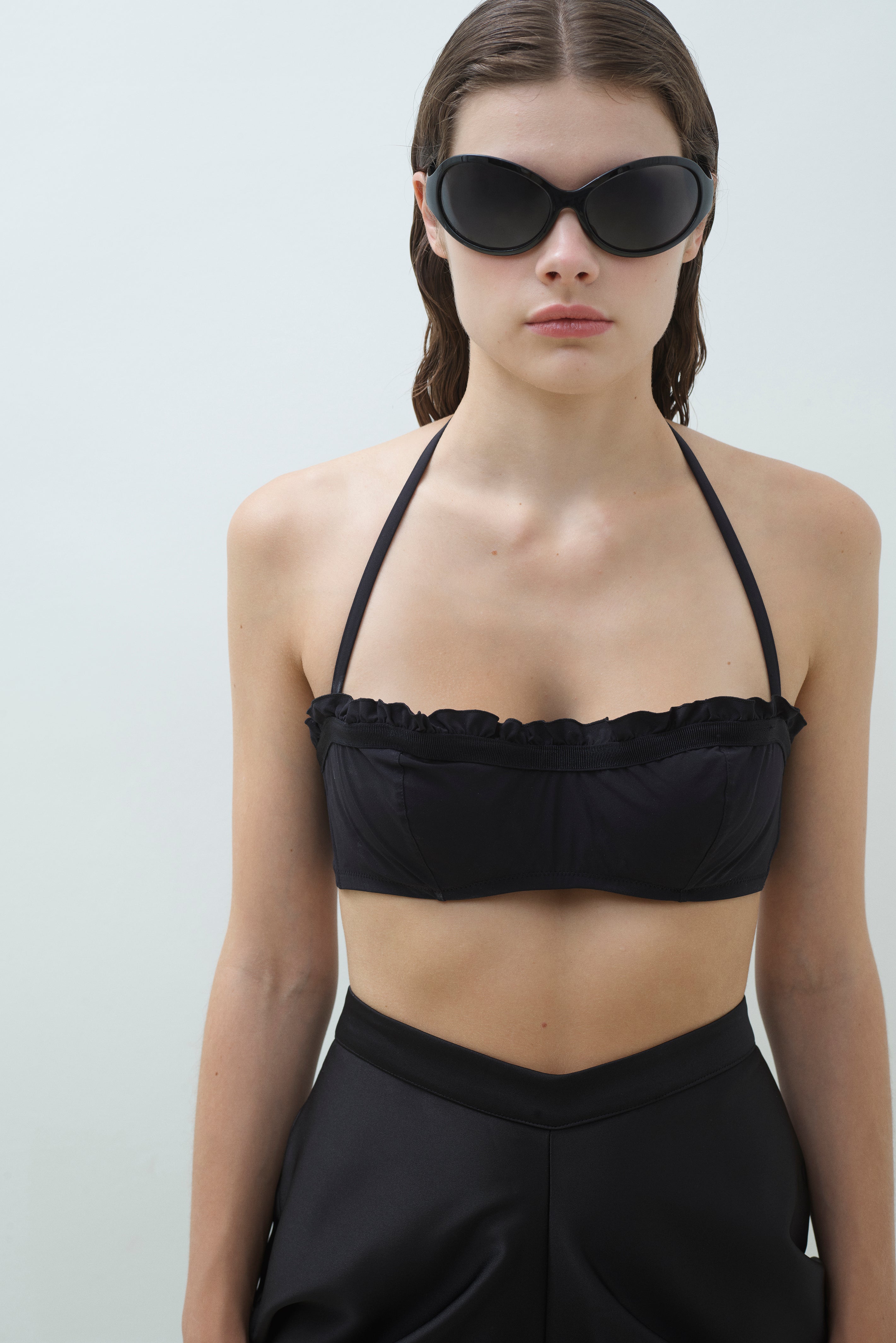 RUFFLED ELASTIC BUSTIER