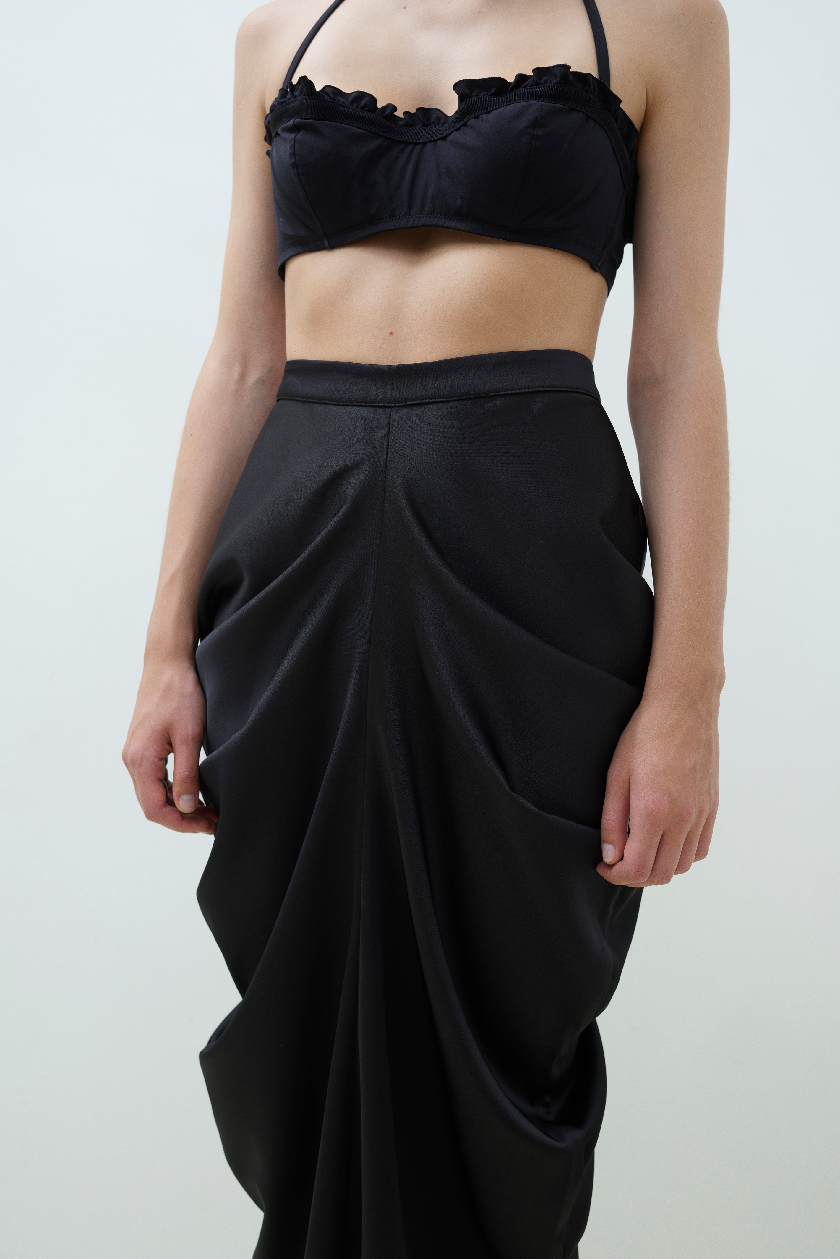 RUFFLED ELASTIC BUSTIER