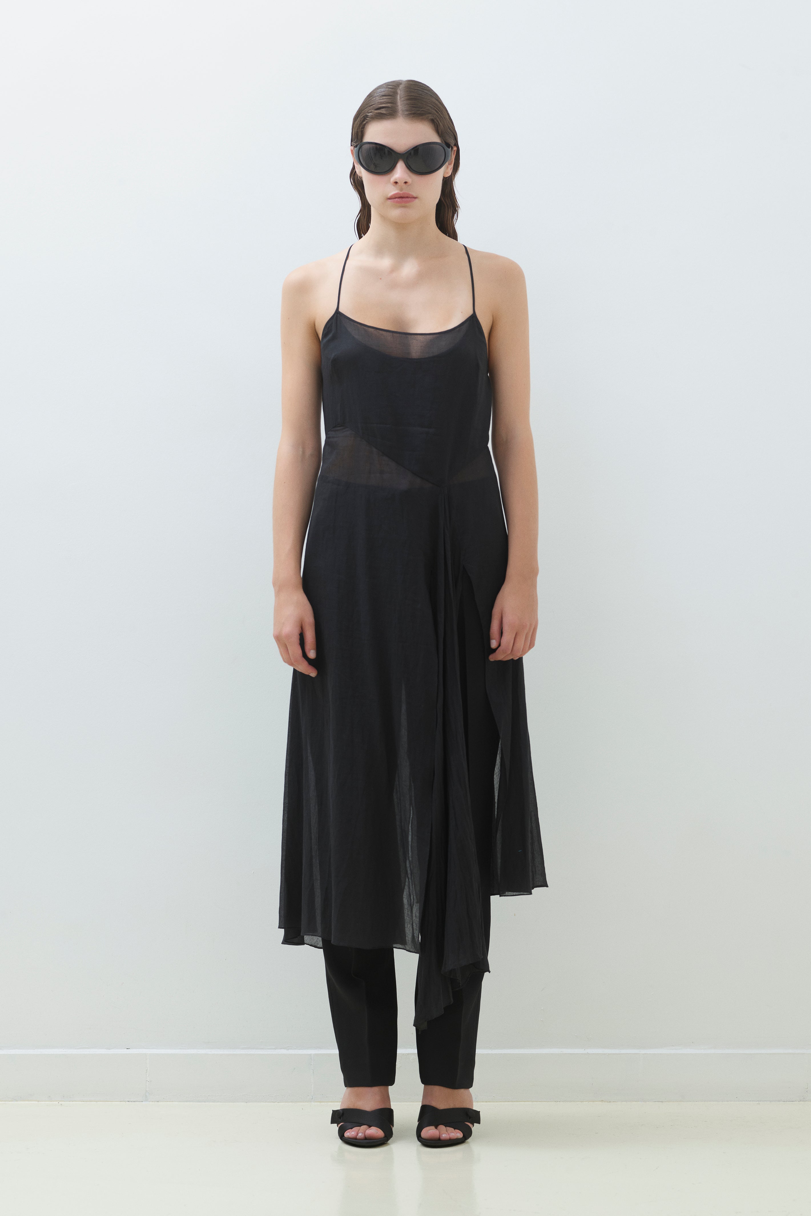 ASYMMETRICAL CHIFFON TUNIC