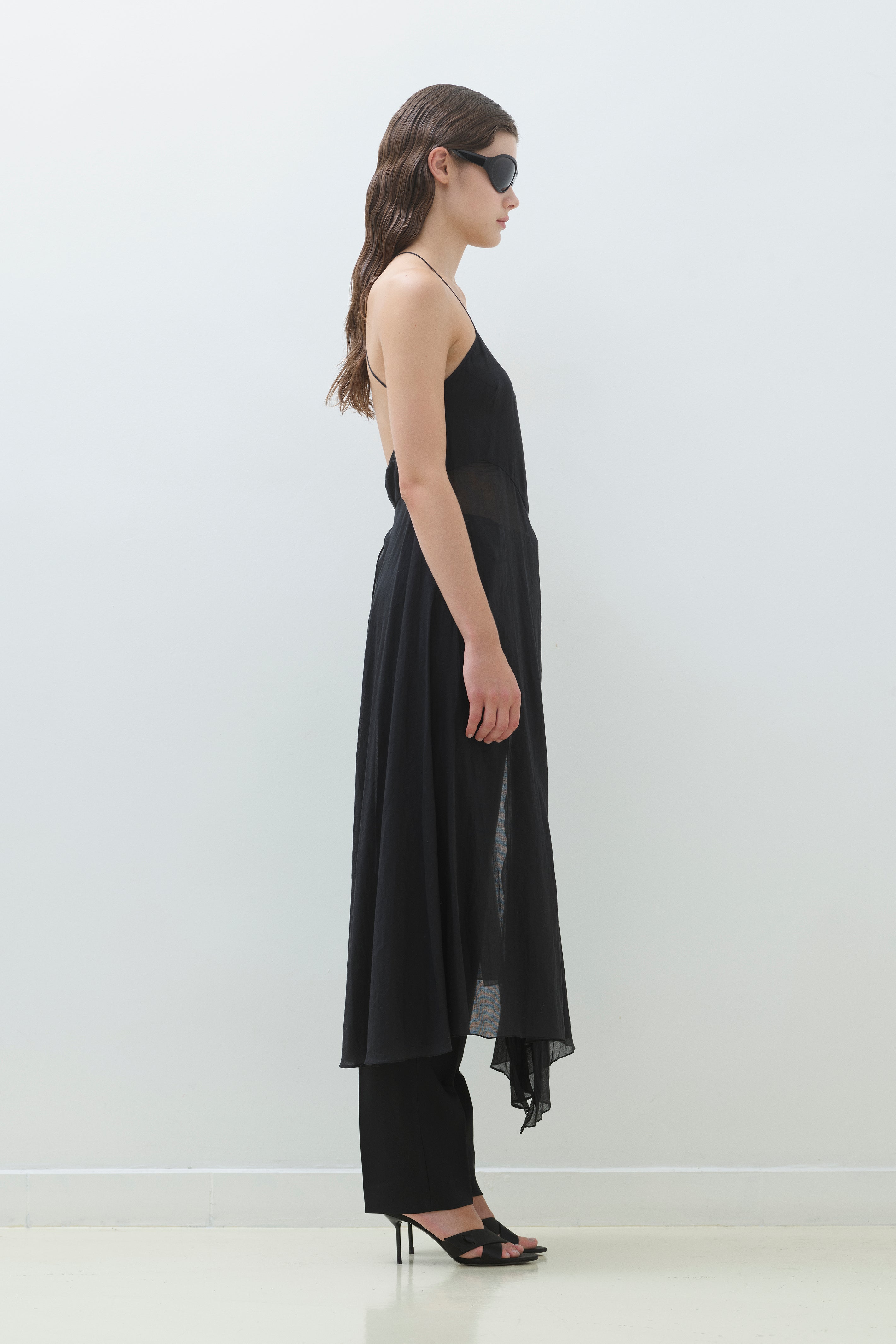 ASYMMETRICAL CHIFFON TUNIC