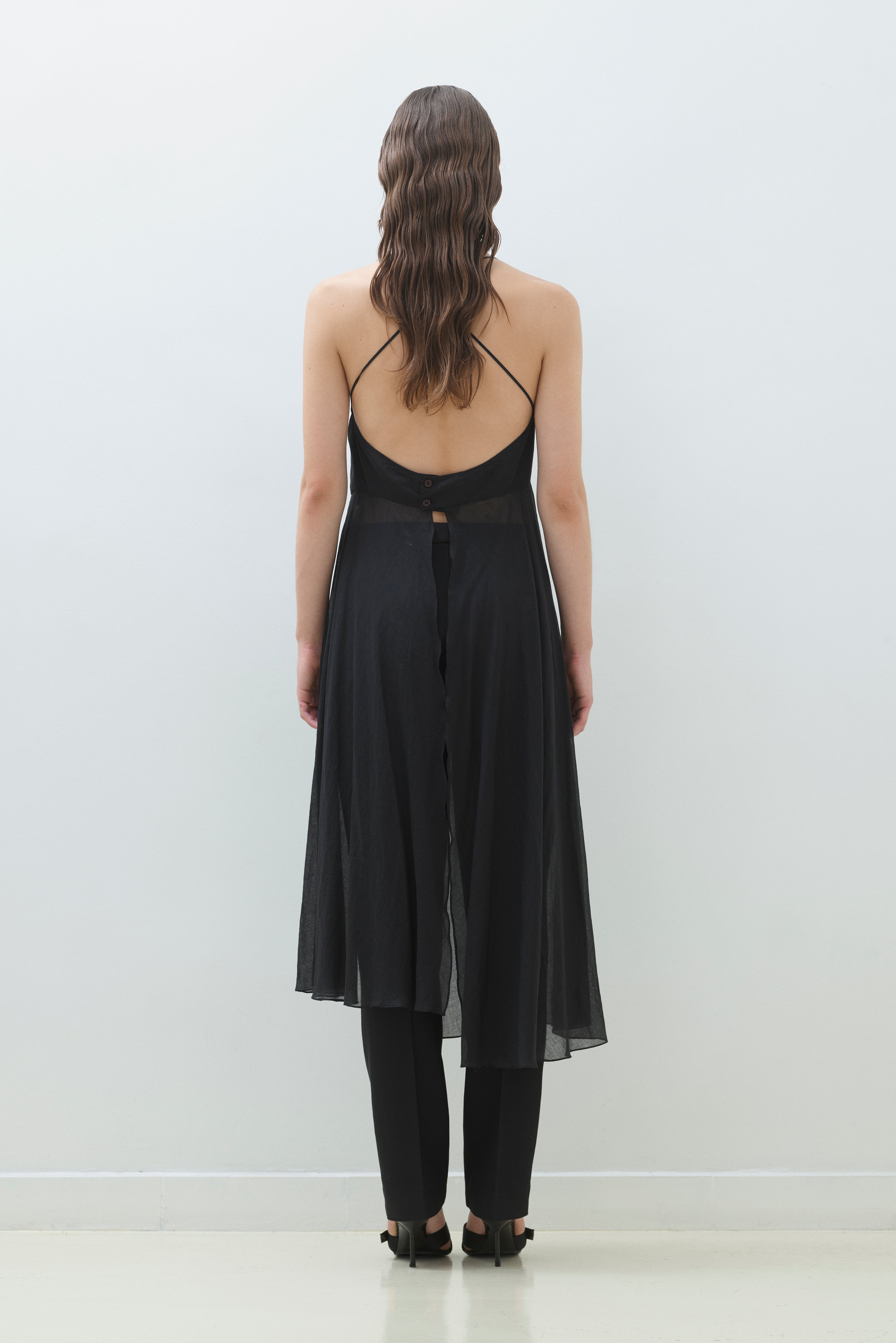 ASYMMETRICAL CHIFFON TUNIC