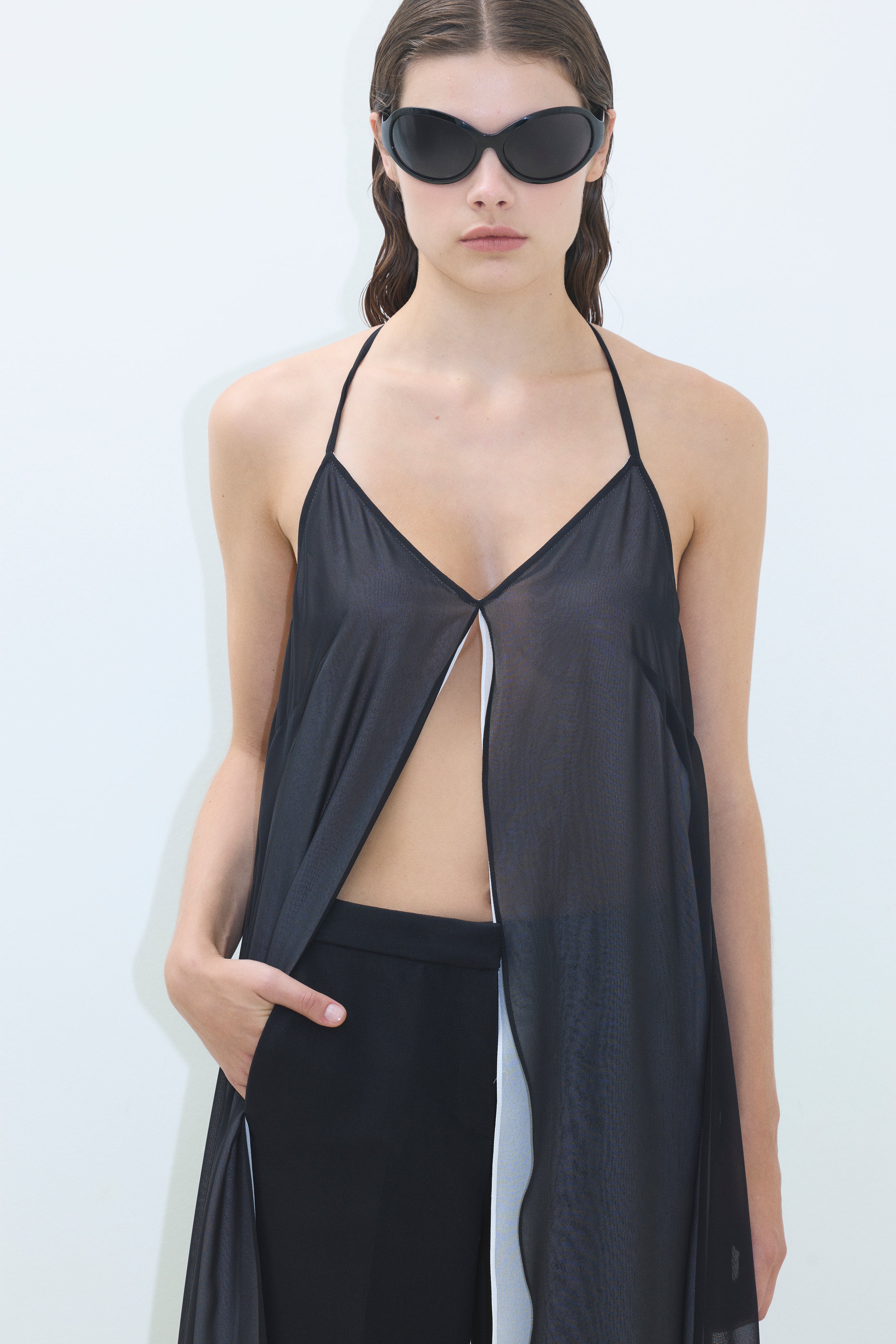 TWO LAYERED CHIFFON TUNIC
