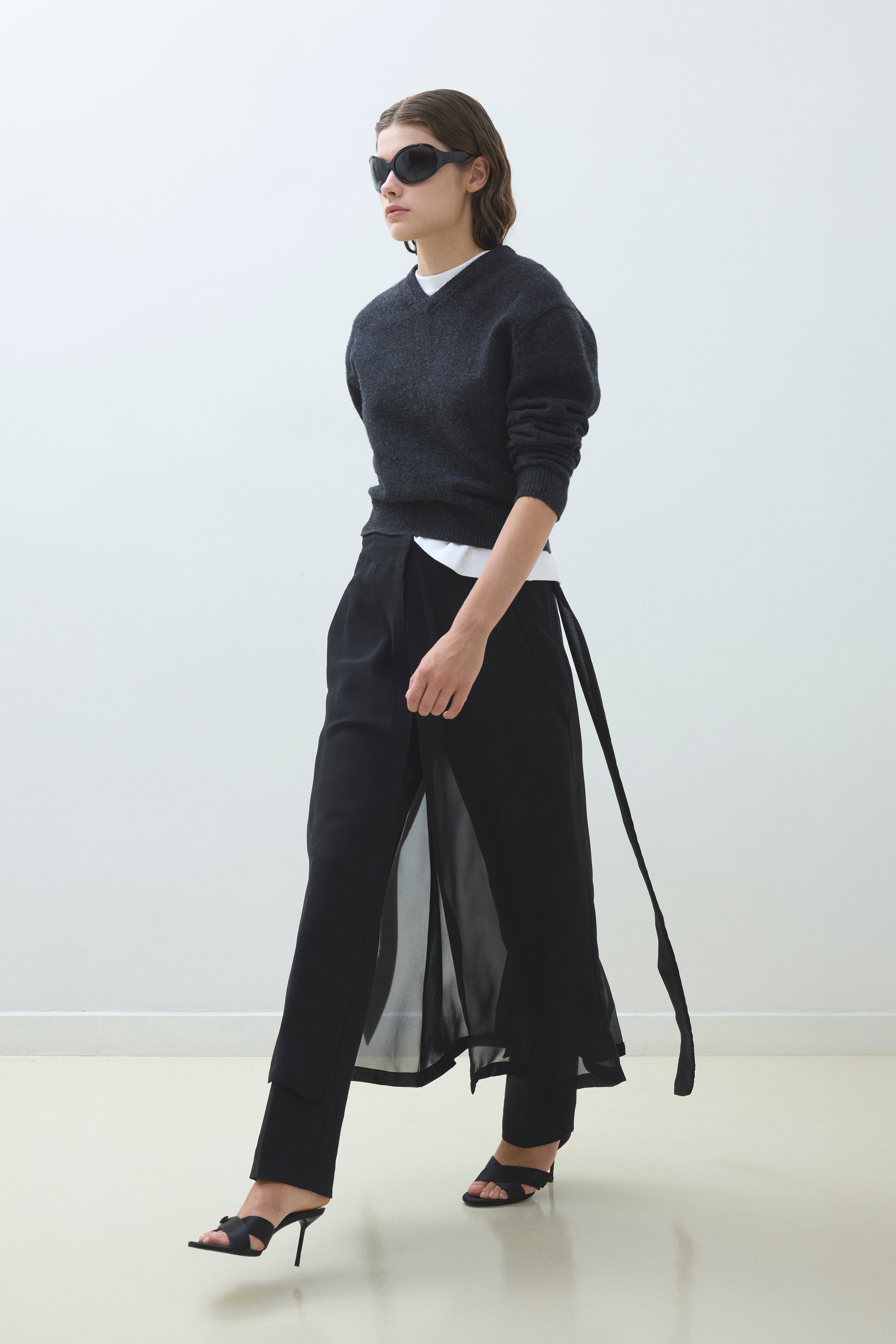 CHIFFON PANTS CAPE
