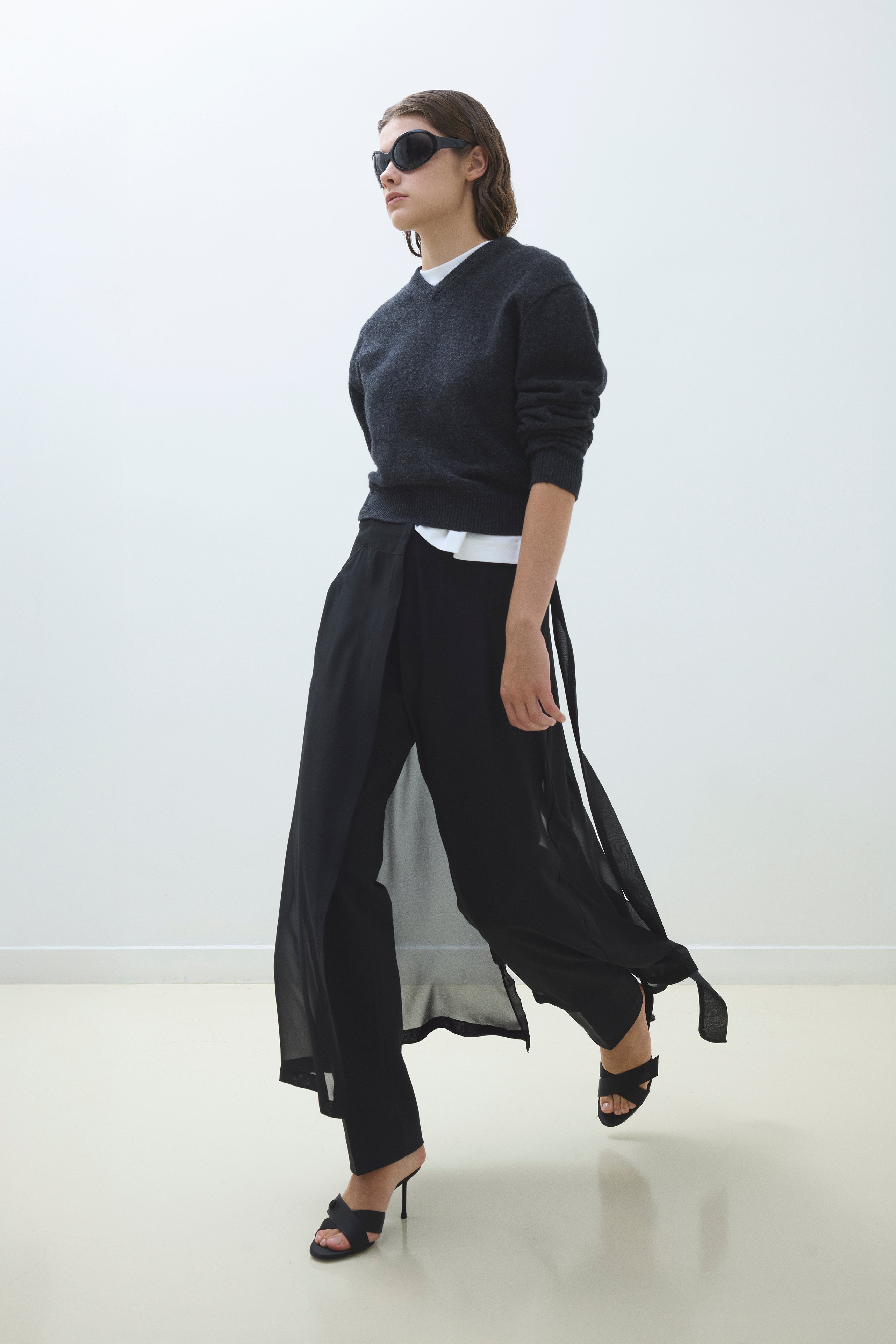 CHIFFON PANTS CAPE