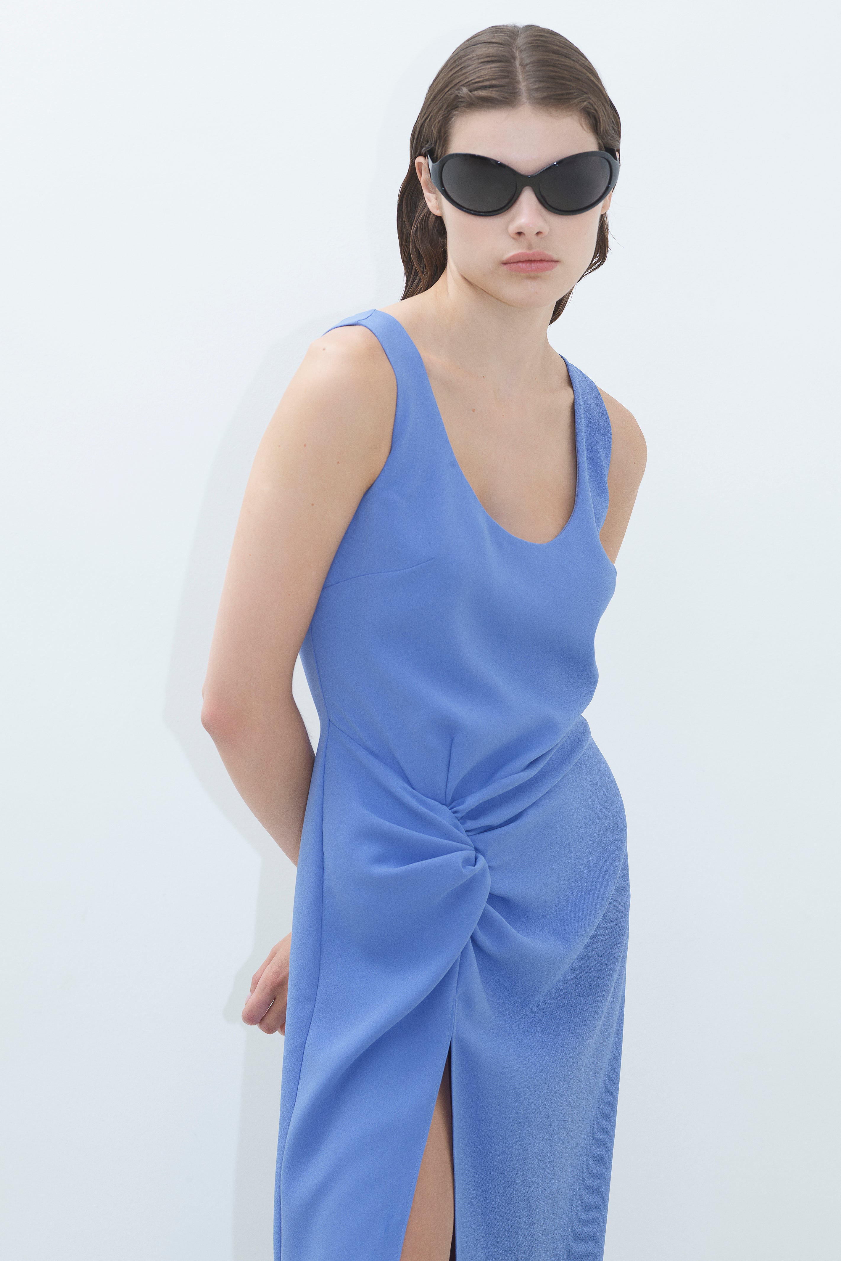 FRONT KNOT TANK DRESS