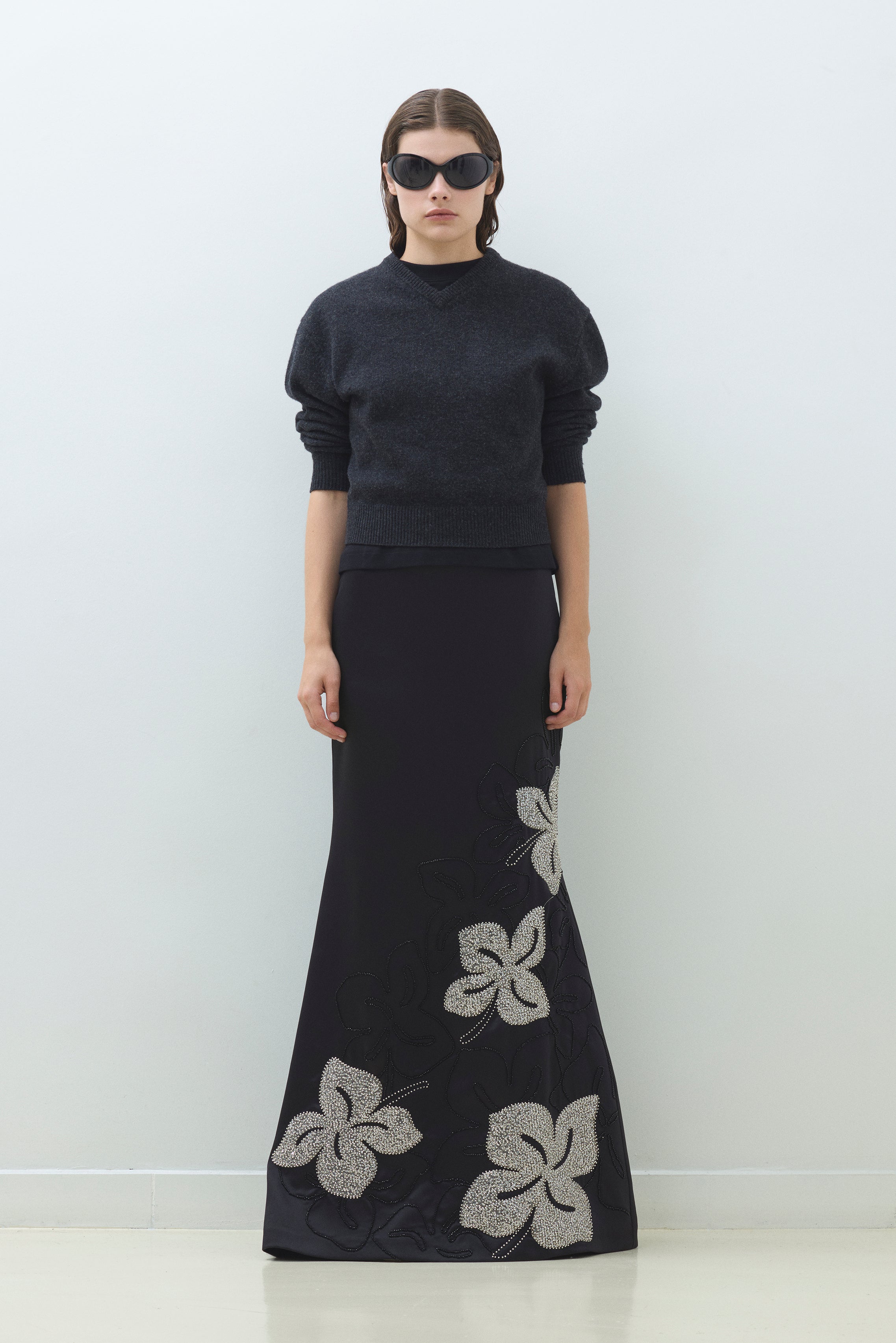 EMBROIDERED WHALE SKIRT