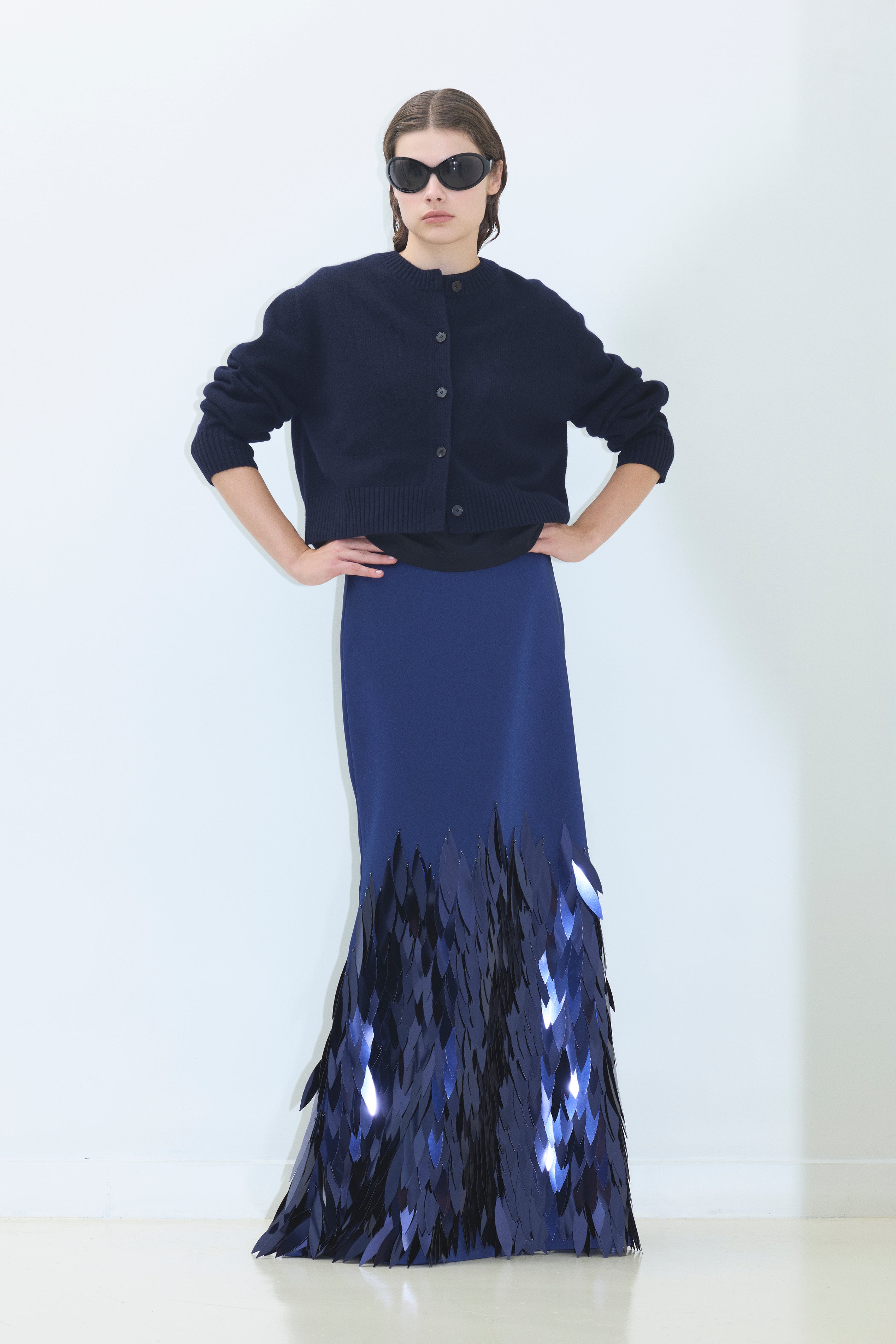 HAND EMBROIDERED WHALE SKIRT