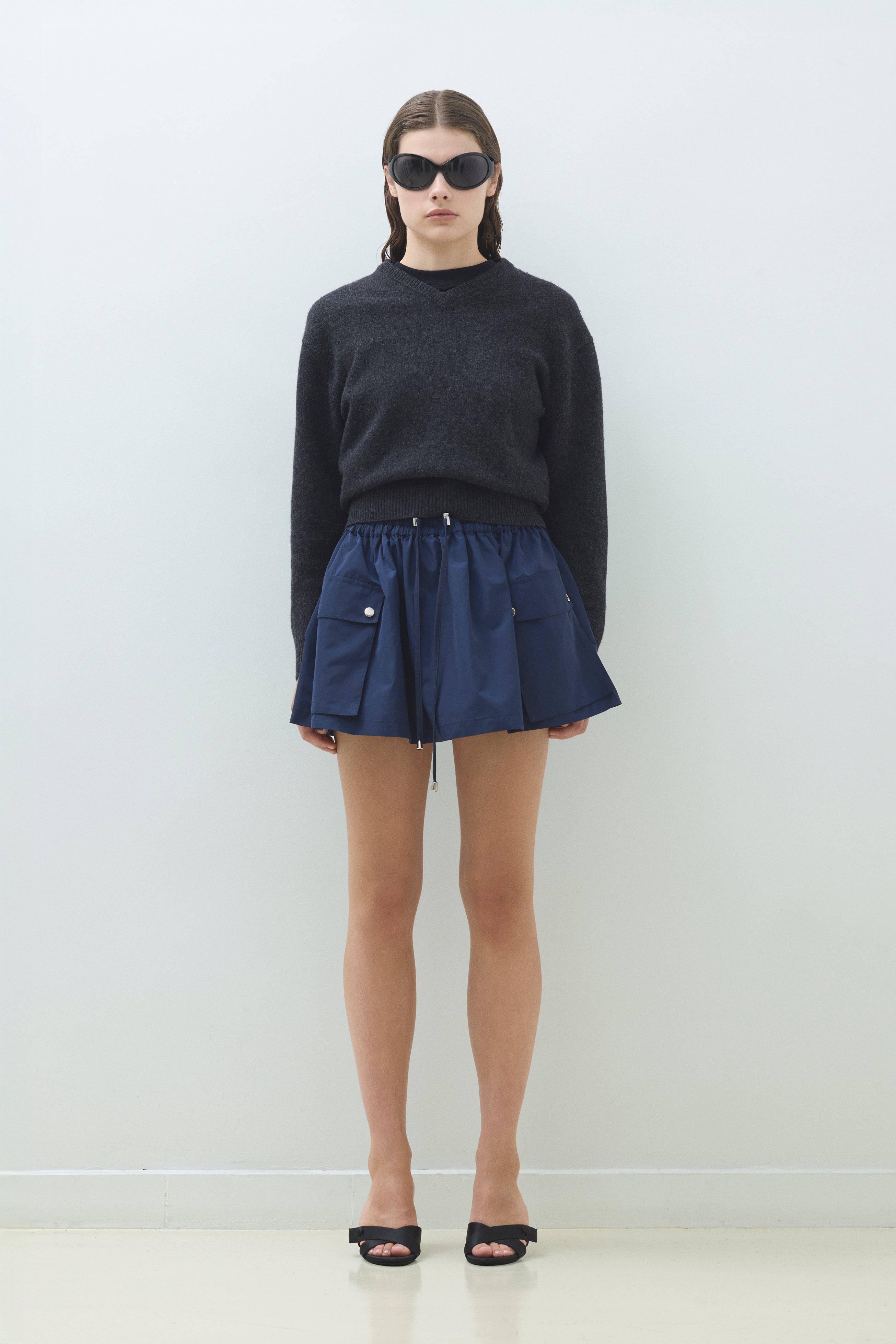 MINI SKIRT WITH ELASTIC WAISTBAND AND SIDE POCKETS